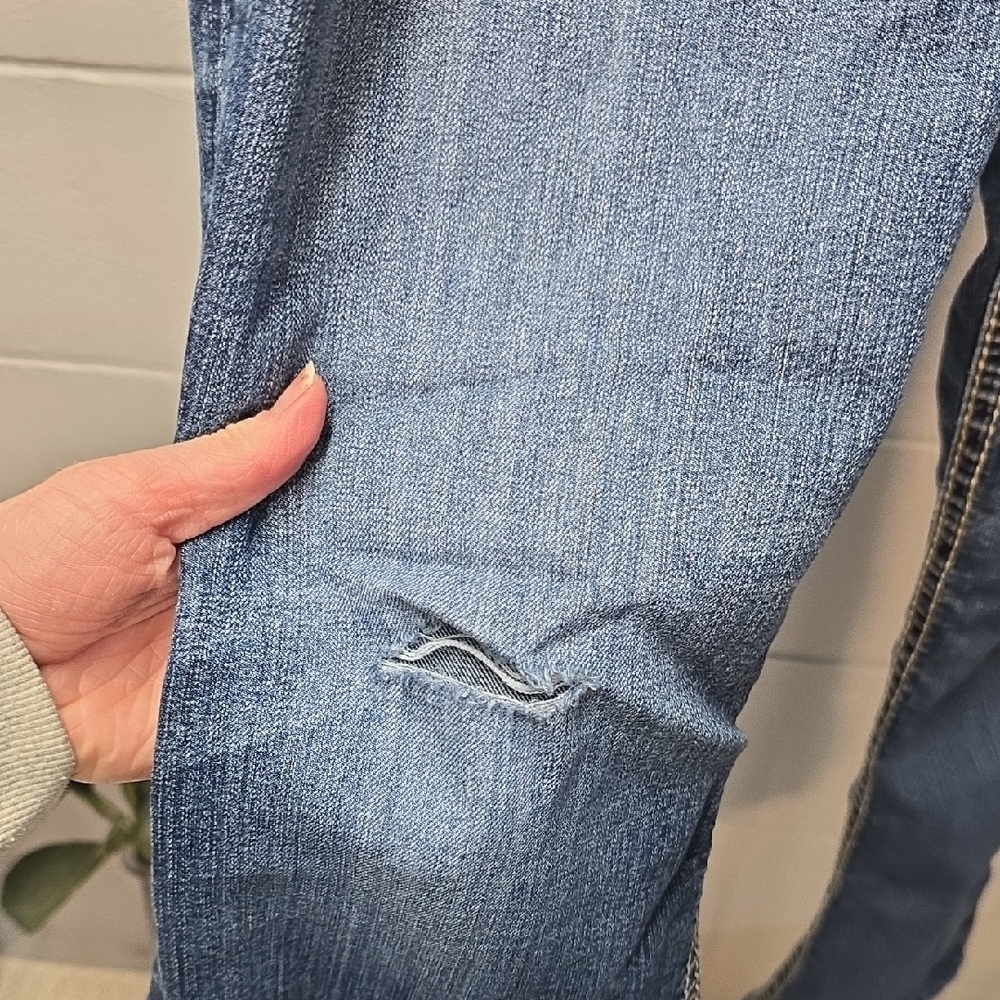 Silver Jeans Dark Blue Straight Leg Denim - Picture 6 of 14